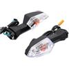 AIERDEYP Frecce Moto Indicatore Di Direzione Posteriore Compatibile Con KAWASAKI Per NINJA 250/300/650/1000 ZX6R ER6F Z800 Z1000SX ER-6N ER-6F(Clear)