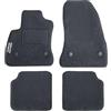Auto Accessori Lupex | Set 4 Pezzi Tappetini Auto Compatibili con 500L (2012-2022) con 4 Clip di Fissaggio | Tappeti Sagomati in Moquette con Ricamo Lato Guida | Fondo Antiscivolo