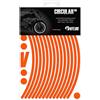 VFLUO - Kit strisce retroriflettenti per cerchi moto, adesivi rifrangenti per 1 Ruota, 3M Technology™ - Alta visibilità laterale - sobrio e di design - facile posa