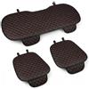 Auto Accessori Lupex Coprisedile Seduta 3 pezzi Universale Auto | Protezione Sedile 2 Anteriore e 1 Posteriore | Protector Comfort Automotive Cuscino Interni (PVC - Nero Rosso - 3pz)