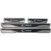mabi automotive parts Per Ford Focus, Fusion, Kuga, Fiesta, Courier, Connect, C-Max Chrome & Carbon Battitacco Antigraffio in acciaio inox (C-MAX)
