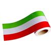 Generico Fascia banda adesiva adesivi bandiera italia tricolore in 8 misure decal moto casco cod.2116 (Altezza 7 cm - Lunghezza 130 cm)
