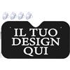 Generic Personalizzato Parasole auto il tuo quadro con foto e/o testo copri parabrezza auto personalizzata con 1-4 foto per parabrezza per auto camion furgoni Noir S