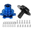Jenngaoo Volante Universale, Adattatore per Mozzo a Sgancio Rapido a 6 Fori Kit a Scatto Strumento di Riparazione Auto per Race Rally Motorsport(Blu)