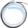 Ciieeo Striscia LED Flessibile 2 Pezzi 12v per Auto e Camper, Luce Diurna Bianca e Freccia Gialla, Forma Fai-da-te e Materiale in Silicone Blu