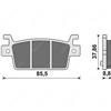 R4R COPPIA PASTIGLIE FRENO COMPATIBILE CON KYMCO AK 550 POSTERIORE C4 BP 154
