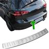 MCPerformance Paraurti Posteriore adatto per VW Golf 7 VII Hatchback | Dal 2012+ Acciaio Inox Cromato Protezione per Bordo del Bagagliaio Di Carico