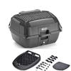 Generico BAULETTO B45 B45B+ IN NERO BLACK CON SCHIENALINO E RETE ELASTICA TOP CASE PIASTRA UNIVERSALE COMPATIBILE CON GIVI SUPPORTI MONOLOCK