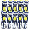 Ruiandsion Lampadina LED T5 12V Bianco Cruscotto Dash Lights Cuneo Base LED Lampadina per Auto Interni Strumento Indicatore Aria Condizionata Luci 10Pcs