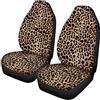 Belidome - Coprisedili per auto, con stampa leopardata, solo per sedili anteriori, morbidi, con retro elasticizzato, durevoli e antiscivolo