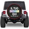 Generic Personalizzata Copriruota di scorta il tuo quadro con foto e/o testo Personalizzato Pneumatici portaoggetti Idrorepellente con fermacorda per Ruote Copertura Protettiva in Ecopelle 16 Pollici