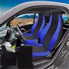 Rebeca Shop® Coprisedili Auto Compatibili per Smart seconda serie W451 Made in Italy Set Copri-sedile Anteriori Coppia e tappetini in moquette (Coprisedili+Tappetini Smart 2serie W451, Nero/Royal)