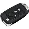GYTTAK Custodia Chiave Auto Compatibile con Fiat Egea, Tipo, 500X 2016-2023, 1 Pezzo, Nero, ABS + Metallo, 3 Pulsanti