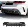 IDENUONA Labbro Diffusore Paraurti Posteriore Lato Singolo Per BMW Serie 1 F40 M Sport 2019-2024 Nero