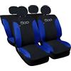 Rebeca Shop COPRISEDILI PER AUTO COMPATIBILI CON 500 MADE IN ITALY SET IN VARI COLORI (Nero/Blu Royal AP)