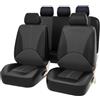 Watsky 9Pcs Pelle Auto Set coprisedili, per Audi Q5 Q2 Q3 Q7 Q8 Q4 TT Traspirante Antiscivolo Impermeabile Confortevole 5-Posti Protezioni Interno Accessori,D/Black Gray