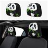 ZHAOUR Copertura Universale per Poggiatesta Auto con Stampa Panda Carino 2 Pezzi - Protettore Morbido, Traspirante e alla Moda per Furgoni, SUV, Camion