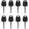 Congparts 8 chiavi di accensione K1009605B F900 compatibile con escavatore Doosan DX60 DX70 DX75 DX80 compatibile con Daewoo Compatibile con mini escavatore Bobcat E60 E62 E63 E80 E85 E55W E57W