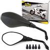 Area1 Set di specchietti per moto/Marchio di Omologazione E / 2xM10 destro, 2xM8 destro, 1xM10 sinistro, 1xM8 sinistro/adatto per People, S 50 125 300 New People S, Myroad (V20)