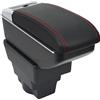 OYHCM Bracciolo Centrale per Opel Astra J 2012-2020, Doppio Scomparto, Pelle Nera, Facile da Installare, Accessorio Auto Personalizzato