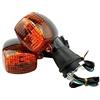 ASMEIR Frecce Moto Indicatore di direzione posteriore adatto for KAWASAKI NINJA 250 500/R ZRX1200S Z750 Z1000 ZX6R ZX7R ZX9R ZX10R ZX12R Indicatore luminoso for moto Frecce Led Moto (Color : Amber)