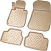 Recambo Tappetini in gomma 3D compatibili per BMW Serie 1 | tipo E81 E82 E87 E88 | Tappetini in gomma | su misura | con bordo | beige