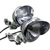 Yecnecty 1 Set Universale Cromato Faro Moto Fendinebbia con Roll Cage Guard Bar Tubo Staffa Morsetto Compatibile con Harley Honda Yamaha Chopper Bike