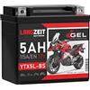 LANGZEIT Batterien LANGZEIT YTX5L-BS batteria moto 5Ah 12V 50412 YTX5L-4 50412 CTX4L-4 YT5L-BS senza manutenzione 4Ah