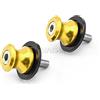 RockMute Bobine forcellone cursori per Suzuki GSX-R 125 150 600 750 1000 DL 650 1000 V-Strom Supporto posteriore Bobine vite bullone 8mm (oro)