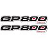 labelbike - 2 Adesivi 3D Moto Scooter Scritta GP 800 Gilera in Resina compatibile con GILERA GP800