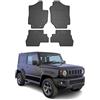 OMAC Tappetini in Gomma Compatibili con Suzuki Jimny 2018-2026 Tappetini Auto Gomma Nero 4tlg
