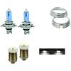 Generico Lampadine Lampade Xenon Super Withe H4 per Panda 141 Sisley 4x4 Auto Luci 55W 12V adattatore H5 - Fanalini Luci Targa AK0099