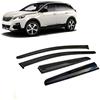 CarJoy Deflettori d'aria per finestrini laterali, compatibili con Peugeot 3008 2016-2023, parapioggia, deflettori adesivi, 4 pezzi