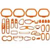 Generic Toworldit - Set di 31 adesivi decorativi per interni del cruscotto, in ABS, compatibili con Jeep Renegade 2015-2020 (arancione)