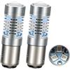 Ruiandsion - 2 lampadine LED BAZ15D, 12-24 V, 2835, 21 SMD, super luminose, a LED, colore: rosso