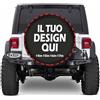 Xenorith Copriruota di scorta Personalizzato su Misura con Foto Testo personalizzata logo copri ruota di scorta Idrorepellente fermacorda per Ruote Copertura Protettiva in Ecopelle 15 inch
