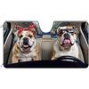 BAGEYOU Parasole anteriore per auto con bulldog inglese, decorazione per auto, parasole, protezione dai raggi UV, mantiene il veicolo fresco, 140 x 76 cm