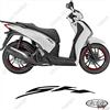 IRIDEA DESIGN PROFILI ADESIVI SPORT CERCHIO GRAFICA STICKERS COMPATIBILE CON HONDA SH 125 150 300 BIANCO ROSSO