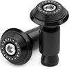 CXEPI 2Pcs Manopole Blocco 7/8 22mm Contrappesi per manubrio Set Moto Manubrio Blocco Manopole Tappo Alluminio Universali,Nero