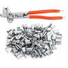 Kuuleyn Bilanciamento del peso della ruota, blocco dell'equilibrio, 100 pezzi in lega di alluminio da 10 g/0,35 oz Clip su gancio Bilanciamento del peso della ruota Filo per riparazione pneumatici auto stile