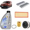 OP Kit tagliando 4 filtri + 5L olio Q8 Elite 0W-30 per Citroen Berlingo III 1.5 BlueHDi gasolio 2018+
