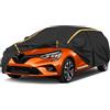 Ufgwhirl Copertura auto per Renault Clio Telo copriauto da esterno,copertura completa per auto antipioggia,antigraffio e antineve con cerniere per porte