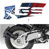 BLACK DOVES GRAPHICS Adesivi Protezioni Cardano Forcellone Compatibili per BMW R1200 GS 2004-2012 R1200 GSA 2006-2013 (Blu-Rosso)