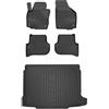MOTOS Set di tappetini in gomma e tappetini per il bagagliaio per Skoda Yeti 2009-2018 Migliorare il comfort di viaggio con tappetino antiscivolo auto 3D- tappetini per tutte le stagioni auto, protezi