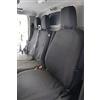 Italfodere - Coprisedili Auto Compatibili con Ford Transit Custom - 3 Posti - Fatti a Mano - Cotone - Gommapiuma - Poliestere - Accessori Auto Interno - Antracite - Made in Italy
