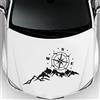 MEYENG Auto Bussola Montagna, Decalcomania Auto Riflettente, Adesivo Bussola Auto Rosa Off Road Trail Sport, per SUV, Campeggio Ca E Veicoli Recreativi,Impermeabile