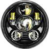 KUNYOS Fari Per Moto Fari Faro Anteriore Rotondo A LED Da 5 3/4 Per Moto Lente Del Proiettore Da 5,75 Pollici(45w Black)