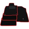 Generico Tappetini compatibili con Honda Civic 2017-2022, bordo rosso, kit tappetini auto personalizzati, set tappeti in velluto, tappeto auto