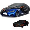generico Telo copriauto esterni Compatibile con BMW 3 Series E93 2007-2013,antivento,antipioggia,antineve,antisole impermeabile,protezione per tutte le stagioni (black orange)