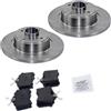 ATEC Germany BESTPRICE Set freni asse posteriore incl dischi freno Ø 249mm completi + pastiglie freno anteriori + set cuscinetti ruota compatibile con CITROËN C4 Coupé (LA_), C4 I (LC_), PEUGEOT 307